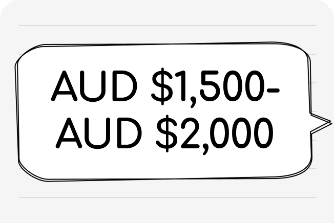 AUD $1,500–AUD $2,000