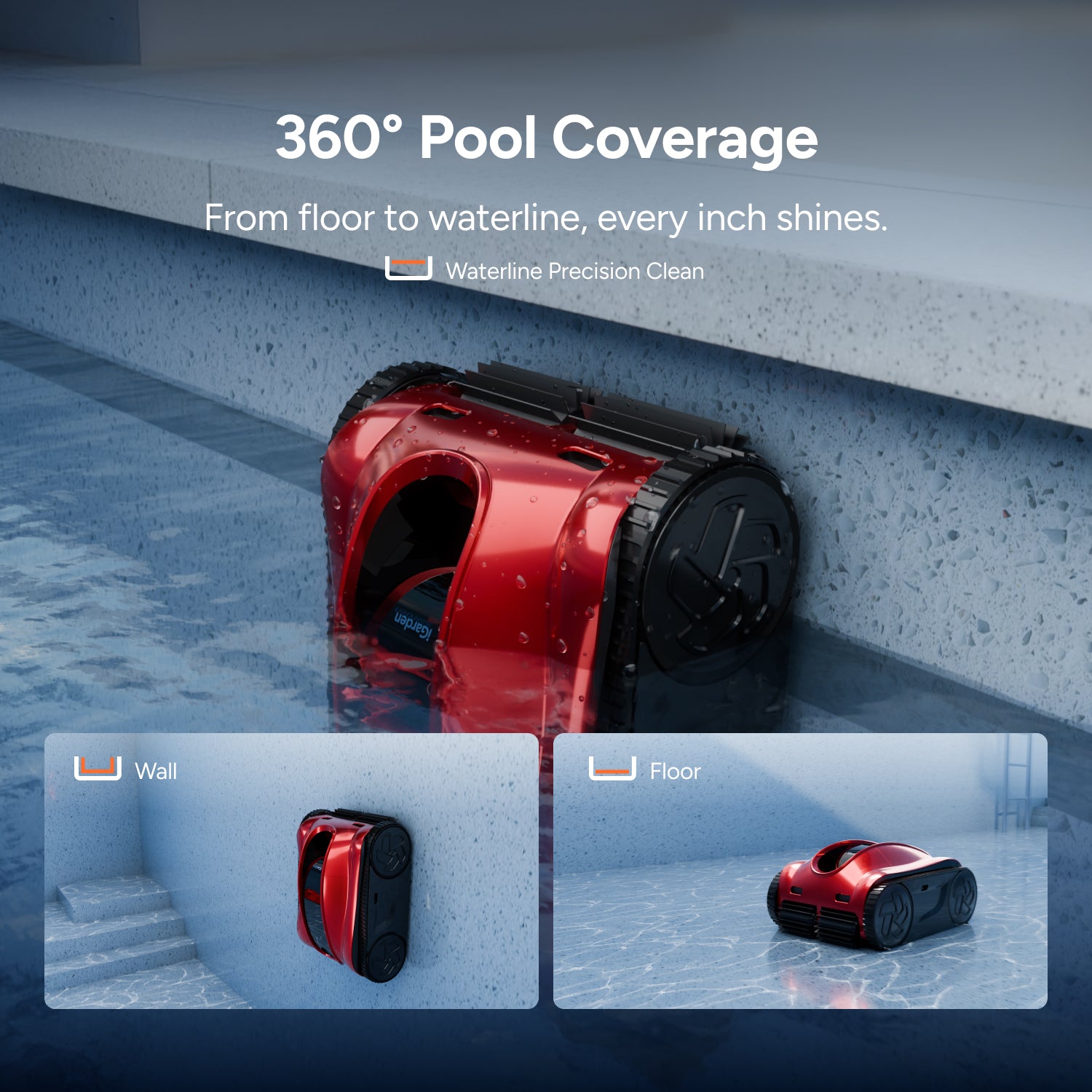 iGarden Pool Cleaner k Pro 150  360° Pool Coverage