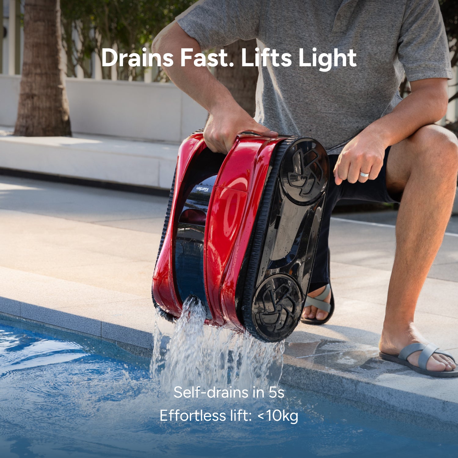 iGarden Pool Cleaner K Pro 150 Drains Fast Lifts Light